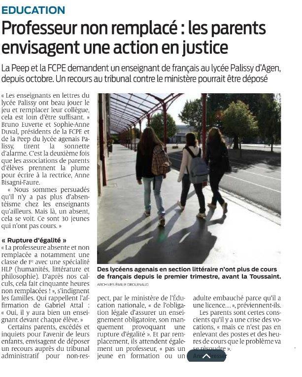 Article sud ouest 1